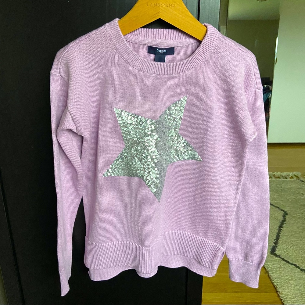 Girls Gap Factory sparkle star sweater size M